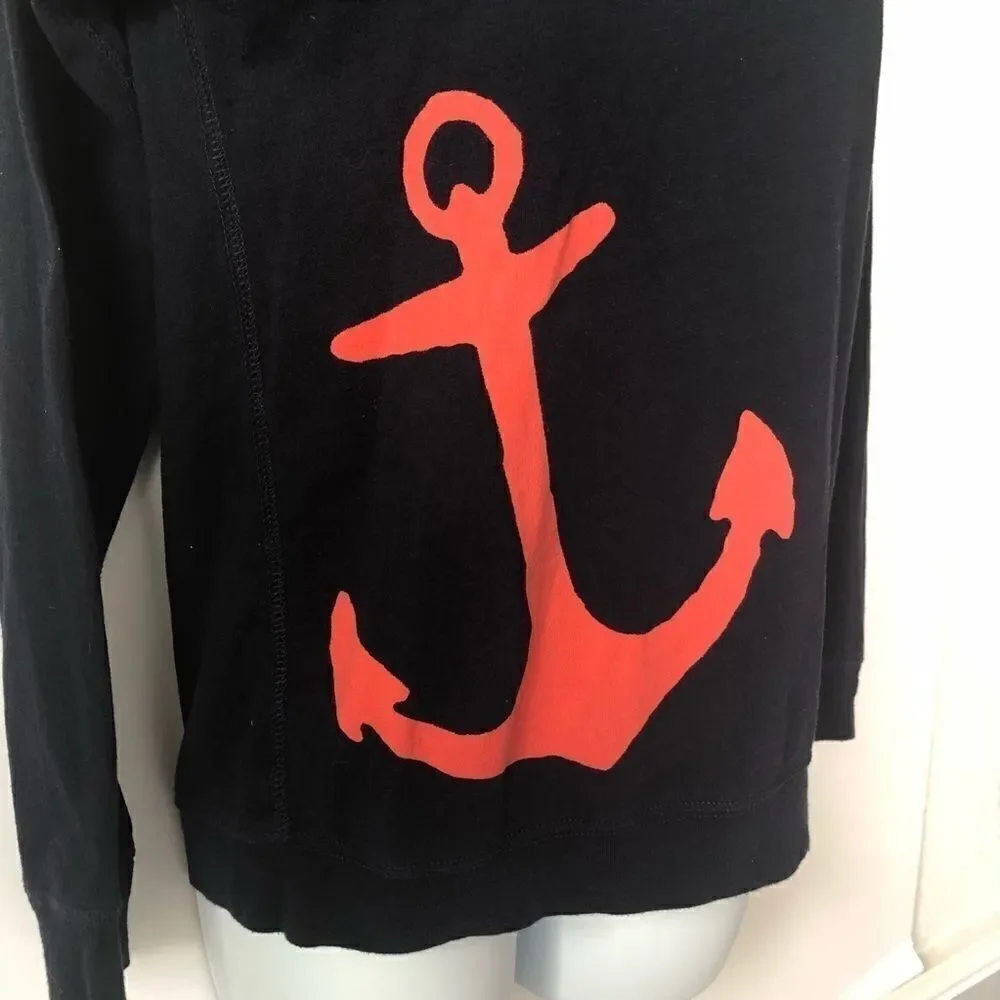 🎃J. Crew Navy Anchor Crew Long Sleeve